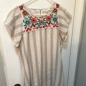 THML Boutique Embroidered Linen Dress